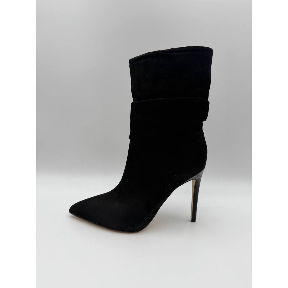 Nine West Black Pointed Toe Stiletto Mid Calf Boots Size 10M